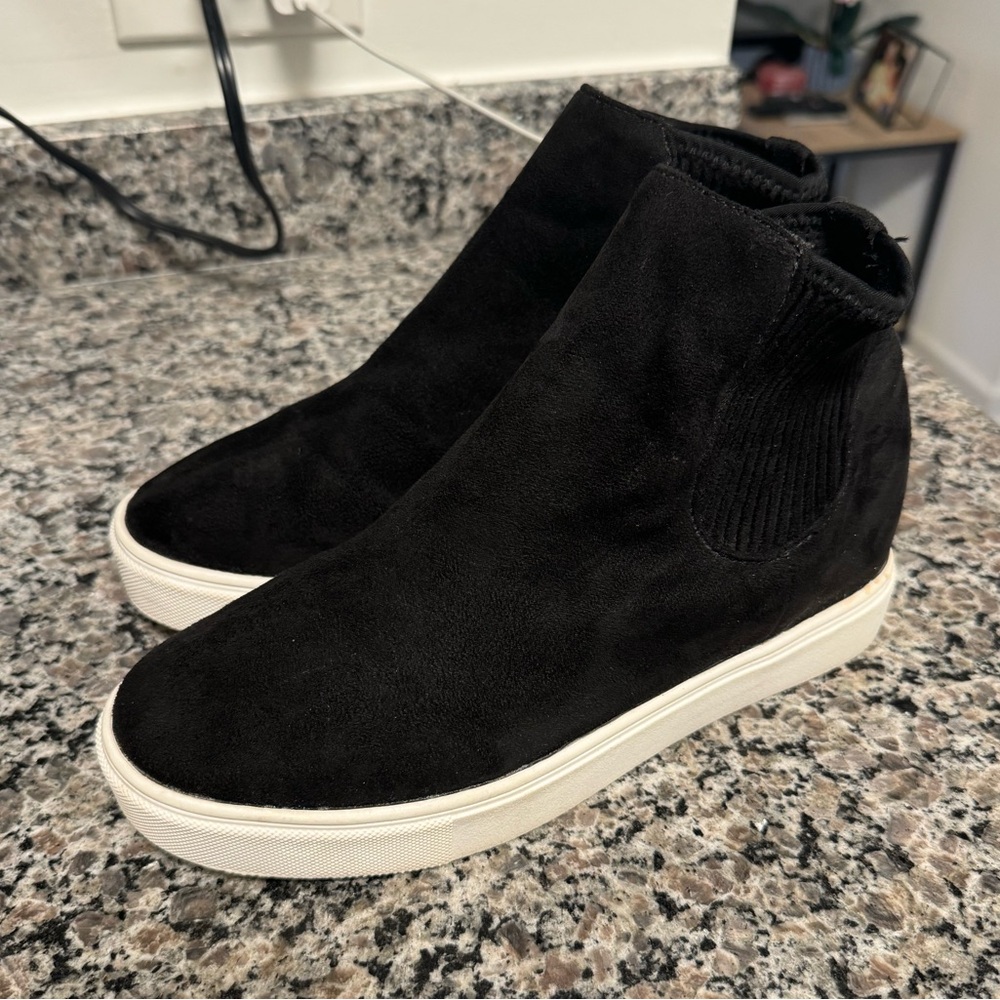 Buckle Suede Slip-On Sneakers